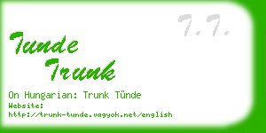 tunde trunk business card