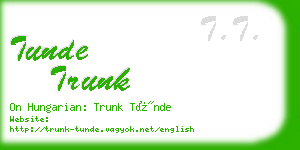 tunde trunk business card